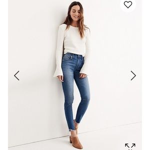 Madewell High Rise Tulip Hem Jeans